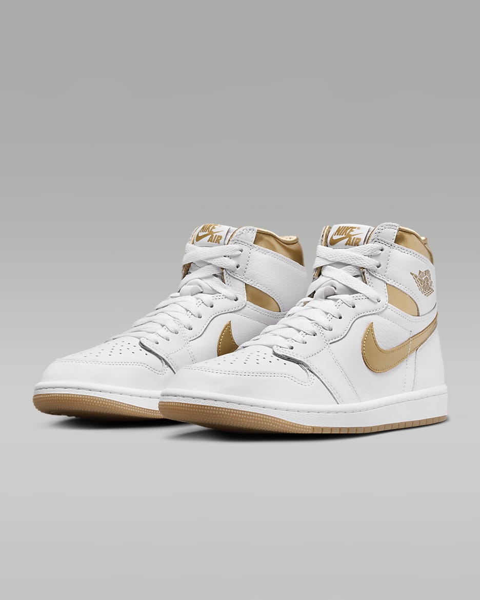 Air Jordan 1 Retro High OG White and Gold Women s Shoes. Nike JP